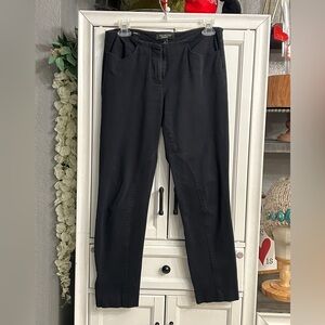 Talbots Black Skinny Ankle Cropped Pants Size 4 Edgy Slim Stretch